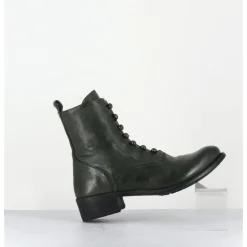 Online OFFICINE CREATIVE Boots souples en cuir à boutons - LISON CAOU036 VERDE VERT
