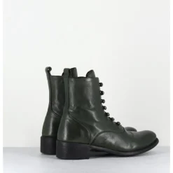 Online OFFICINE CREATIVE Boots souples en cuir à boutons - LISON CAOU036 VERDE VERT