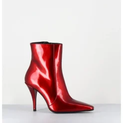 Discount GARRICE LAB Boots talon haut en cuir vernis glossy - MECHA2 GALASSIA ROSSO ROUGE