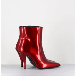 Discount GARRICE LAB Boots talon haut en cuir vernis glossy - MECHA2 GALASSIA ROSSO ROUGE