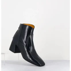 MARA BINI Boots talon recouvert en agneau marine - T247 SETA BLU BLEU