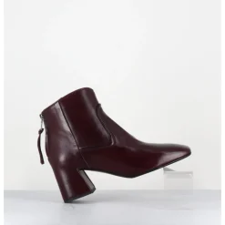 MARA BINI Boots talon recouvert en agneau x - T247 SETA VINACIA BORDEAU