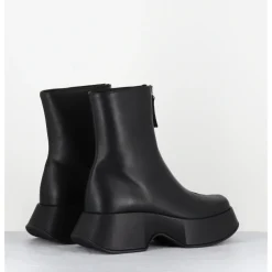 Sale VIC MATIE Boots zip central à plateforme en cuir - 1F2412D ELODIE BLACK NOIR