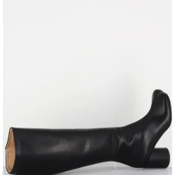 New MM6 MAISON MARGIELA Bottes anatomiques surpiqûre frontale en cuir - S59WW0110 T8013 NOIR