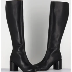 New MM6 MAISON MARGIELA Bottes anatomiques surpiqûre frontale en cuir - S59WW0110 T8013 NOIR