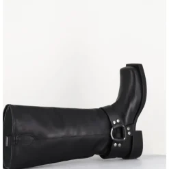 Outlet ORMEDA Bottes bikers bout carré en cuir - 1613 YORK NERO NOIR