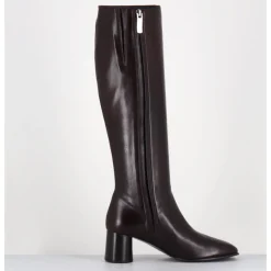 Outlet GARRICE LAB Bottes en agneau plongé x talon graphique - GARDONE NAPPA RUST BORDEAU