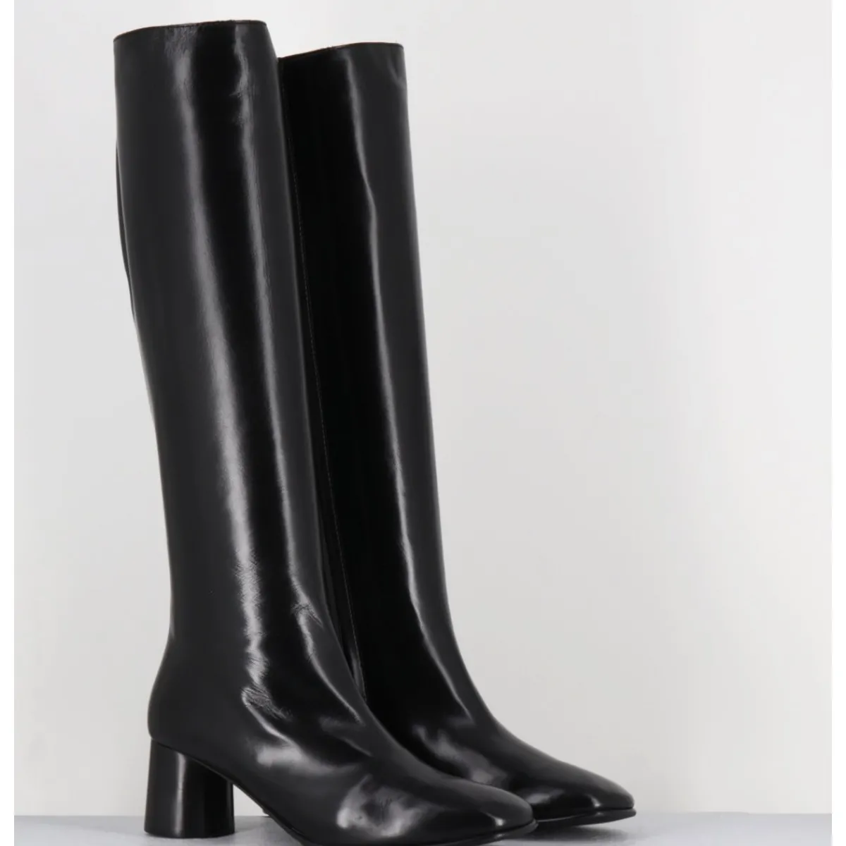 Clearance GARRICE LAB Bottes en agneau plongé talon graphique - GARDONE NAPPA NERO NOIR