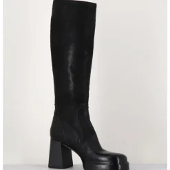Hot MOMA Bottes en cuir à zip - DW336 NERO NOIR