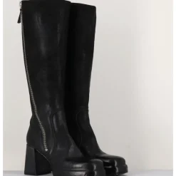 Hot MOMA Bottes en cuir à zip - DW336 NERO NOIR