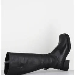 Online E8 BY MIISTA Bottes en cuir bout carré petit talon - BRUNILHDA BLACK TALL NOIR