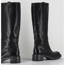 Sale MOMA Bottes en cuir esprit bikers - 73404 CUSNA NERO NOIR