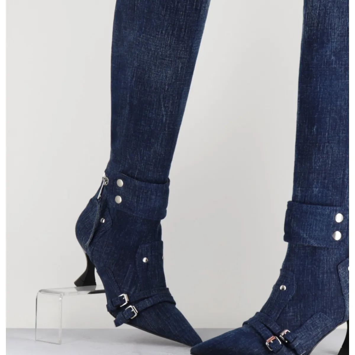 Hot STRATEGIA Bottes en jean bout pointu - A5403-T LOVELY NK JEANS