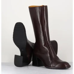 Sale MARA BINI Bottes mi-hautes en cuir souple - R288M SETA CAFE MARRON