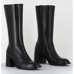 Clearance MARA BINI Bottes mi-hautes en cuir souple - R288M SETA NERO NOIR