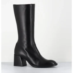 Clearance MARA BINI Bottes mi-hautes en cuir souple - R288M SETA NERO NOIR