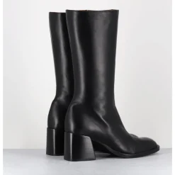 Clearance MARA BINI Bottes mi-hautes en cuir souple - R288M SETA NERO NOIR