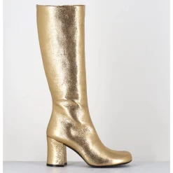 New GARRICE LAB Bottes 60s en cuir métallisé cotte de maille doré - AH2983 DIAMANTE ORO DORE