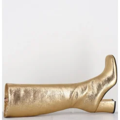 New GARRICE LAB Bottes 60s en cuir métallisé cotte de maille doré - AH2983 DIAMANTE ORO DORE