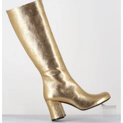 New GARRICE LAB Bottes 60s en cuir métallisé cotte de maille doré - AH2983 DIAMANTE ORO DORE