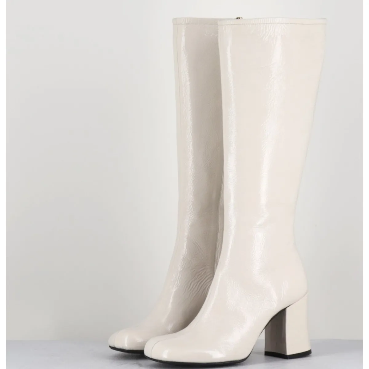 New GARRICE LAB Bottes 60s en cuir naplak - AH2983 FINISH MILK BLANC