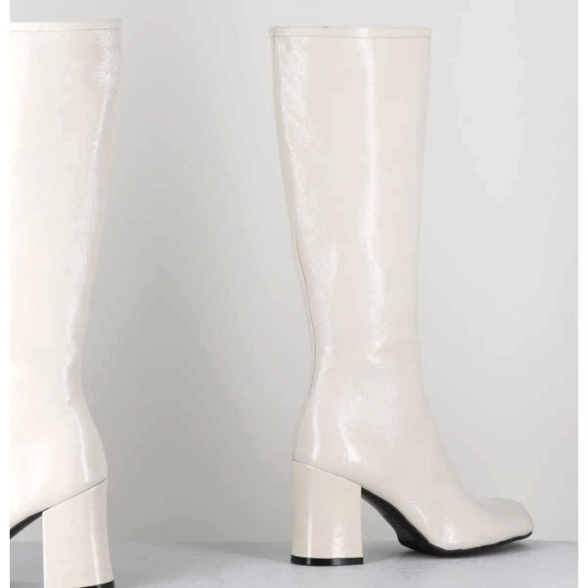 New GARRICE LAB Bottes 60s en cuir naplak - AH2983 FINISH MILK BLANC