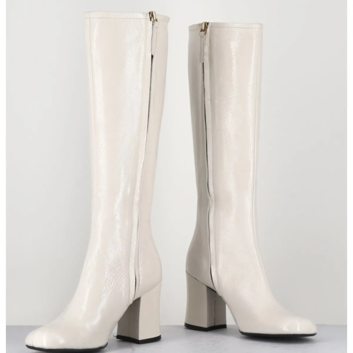 New GARRICE LAB Bottes 60s en cuir naplak - AH2983 FINISH MILK BLANC