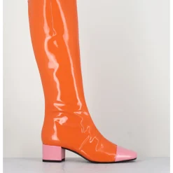 Outlet CAREL Bottes 60s vernis & rose - MALAGA VERNIS MANDARINE ORANGE