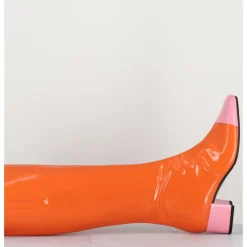 Outlet CAREL Bottes 60s vernis & rose - MALAGA VERNIS MANDARINE ORANGE