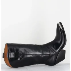 Discount JO GHOST Bottes santiags en cuir serpent & bout métal - 4912 DIVER NERO NOIR