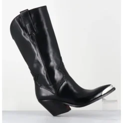 Discount JO GHOST Bottes santiags en cuir serpent & bout métal - 4912 DIVER NERO NOIR