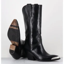 Discount JO GHOST Bottes santiags en cuir serpent & bout métal - 4912 DIVER NERO NOIR