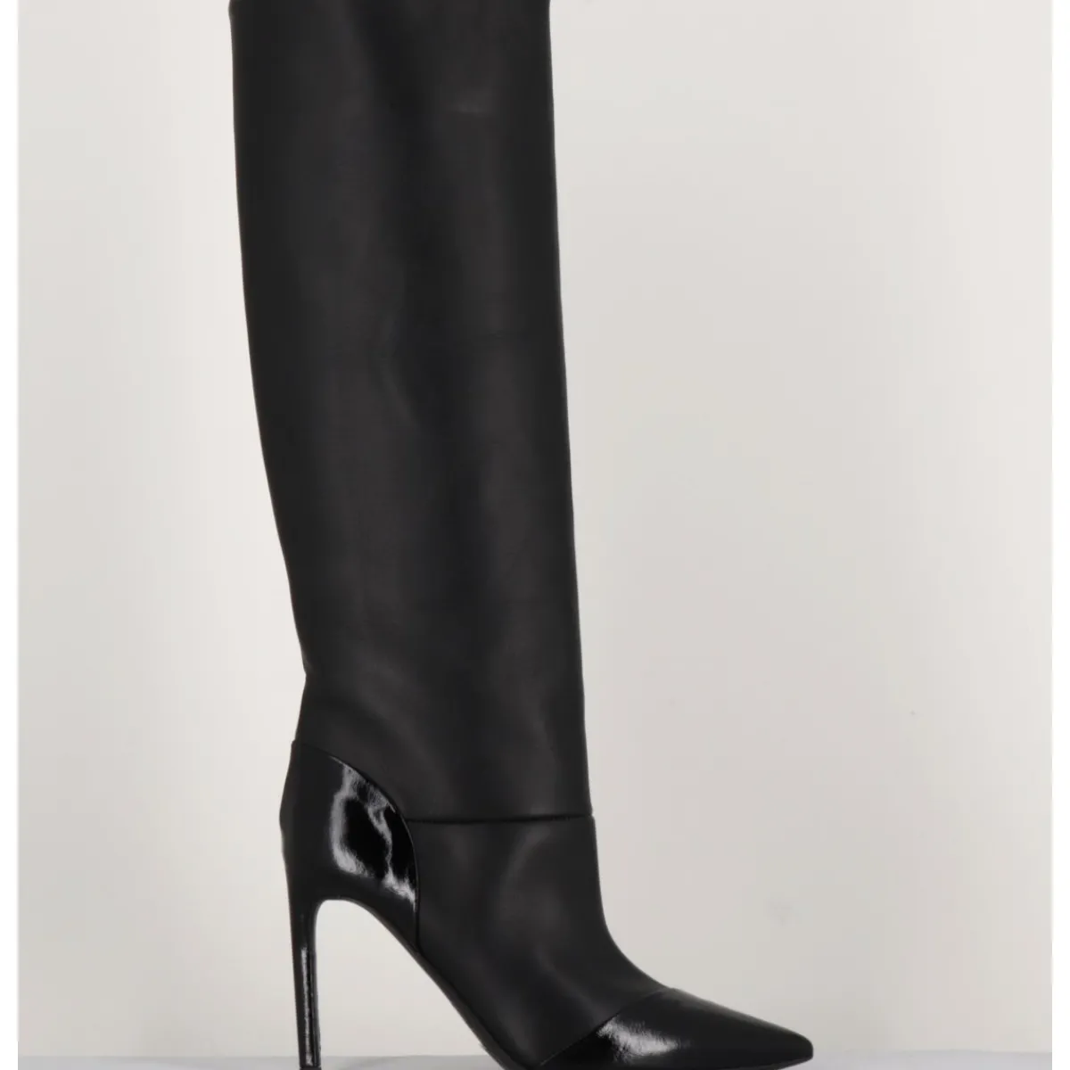 Best DEL CARLO Bottes talon haut bout pointu en cuir - 11433 MERLOT NERO NOIR