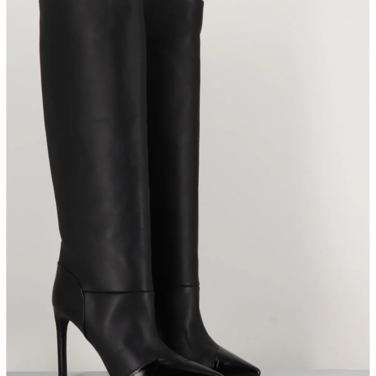 Best DEL CARLO Bottes talon haut bout pointu en cuir - 11433 MERLOT NERO NOIR