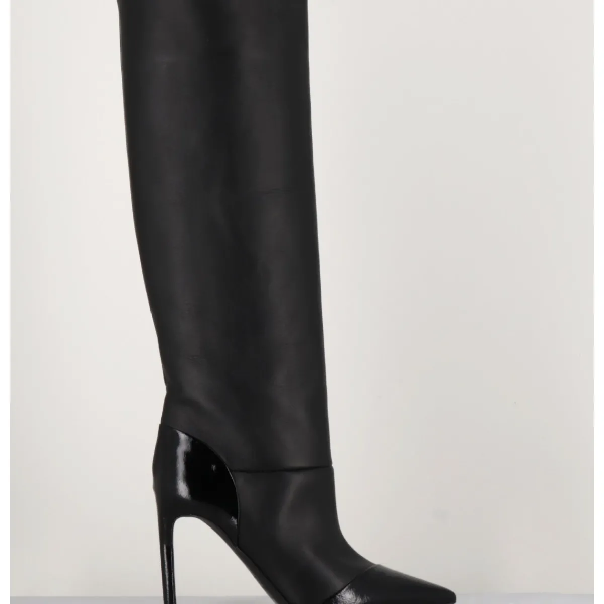 Best DEL CARLO Bottes talon haut bout pointu en cuir - 11433 MERLOT NERO NOIR