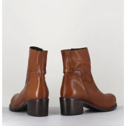 MOMA Bottine en cuir camel - 1CW347 COGNAC