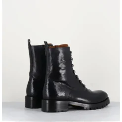 Hot JO GHOST Bottines à boutonnière en cuir - 2738 BUFFALO NERO NOIR