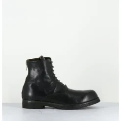 Discount OFFICINE CREATIVE Bottines à lacets en cuir kaki lavées - BULLA DD 302 T.SAFARI