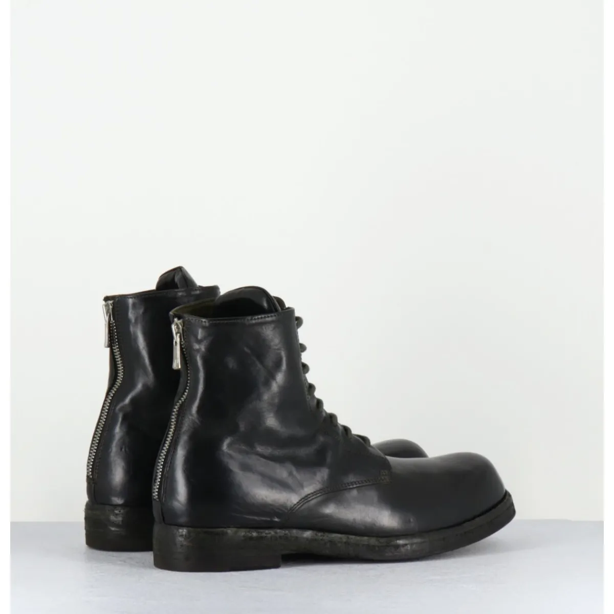 Discount OFFICINE CREATIVE Bottines à lacets en cuir kaki lavées - BULLA DD 302 T.SAFARI