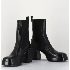 Discount MOMA Bottines chelsea en cuir brillant - CW337 NERO NOIR