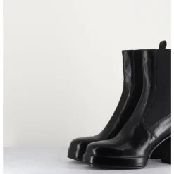 Discount MOMA Bottines chelsea en cuir brillant - CW337 NERO NOIR