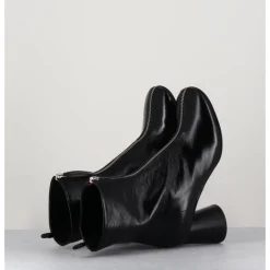 Sale HALMANERA Bottines en cuir brillant très souple - ACE07 NERO NOIR