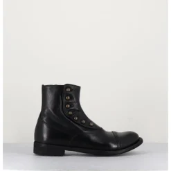 Clearance OFFICINE CREATIVE Bottines en cuir à boutons - LEXIKON095 NERO NOIR