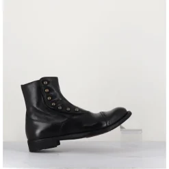 Clearance OFFICINE CREATIVE Bottines en cuir à boutons - LEXIKON095 NERO NOIR