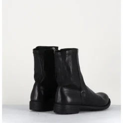 New OFFICINE CREATIVE Bottines en cuir & arrière stretch - MARS043 NERO NOIR