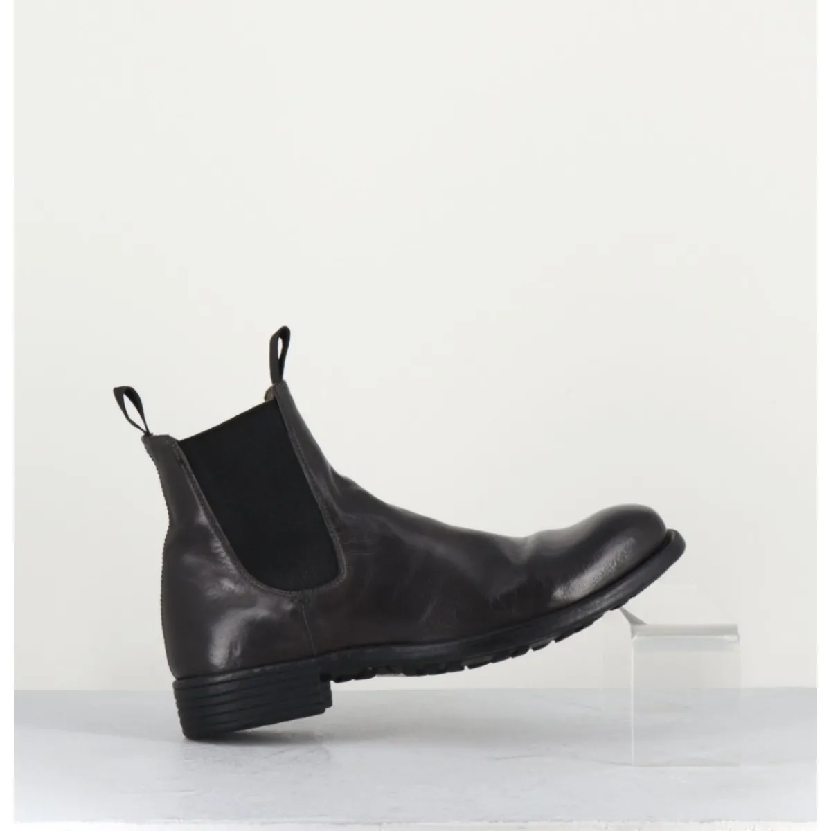 New OFFICINE CREATIVE Bottines en cuir souple -Anthracite - CALIXTE004 Magnet MARRON