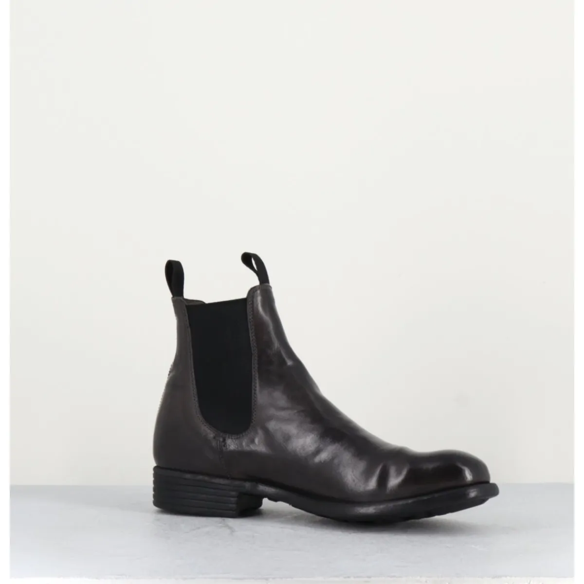 New OFFICINE CREATIVE Bottines en cuir souple -Anthracite - CALIXTE004 Magnet MARRON