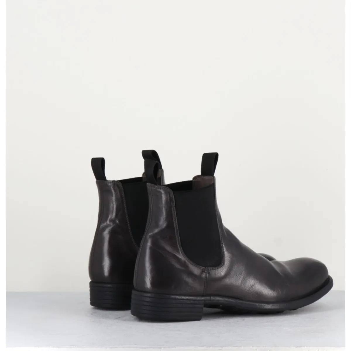 New OFFICINE CREATIVE Bottines en cuir souple -Anthracite - CALIXTE004 Magnet MARRON