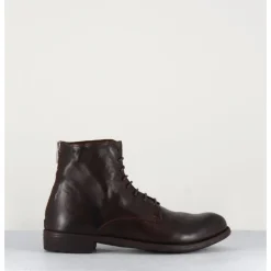 Sale OFFICINE CREATIVE Bottines plates à lacets en cuir - MARS007 MARRON