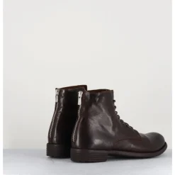 Sale OFFICINE CREATIVE Bottines plates à lacets en cuir - MARS007 MARRON